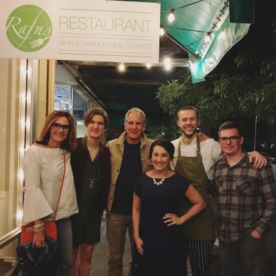 Wil Bakula with his family at Rafns restaurant.